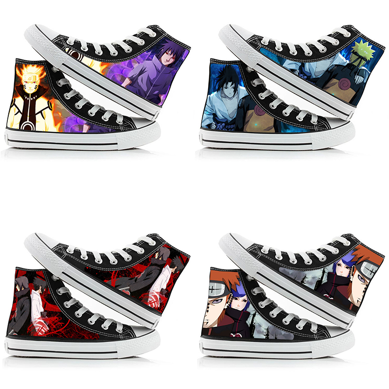 Anime Cosplay Ideas For Women - Naruto Uzumaki High-Top Canvas Shoes Men
