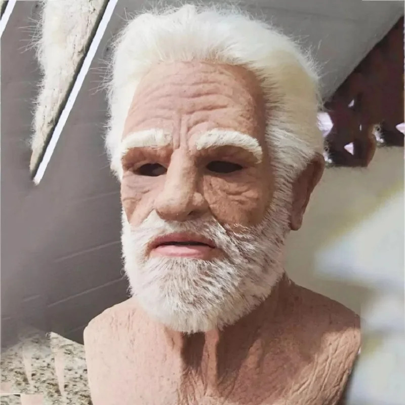 Halloween White Haired Grandpa - Cosplay Anime White Hair ulasan dan harga