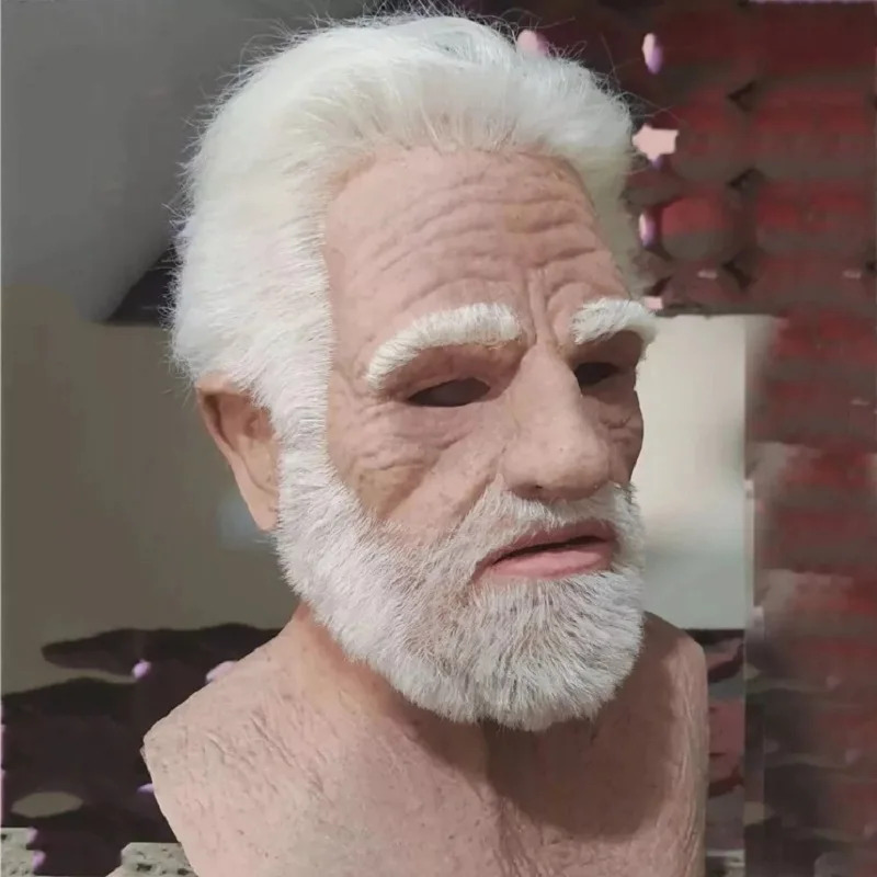 Halloween White Haired Grandpa - Cosplay Anime White Hair ulasan dan harga