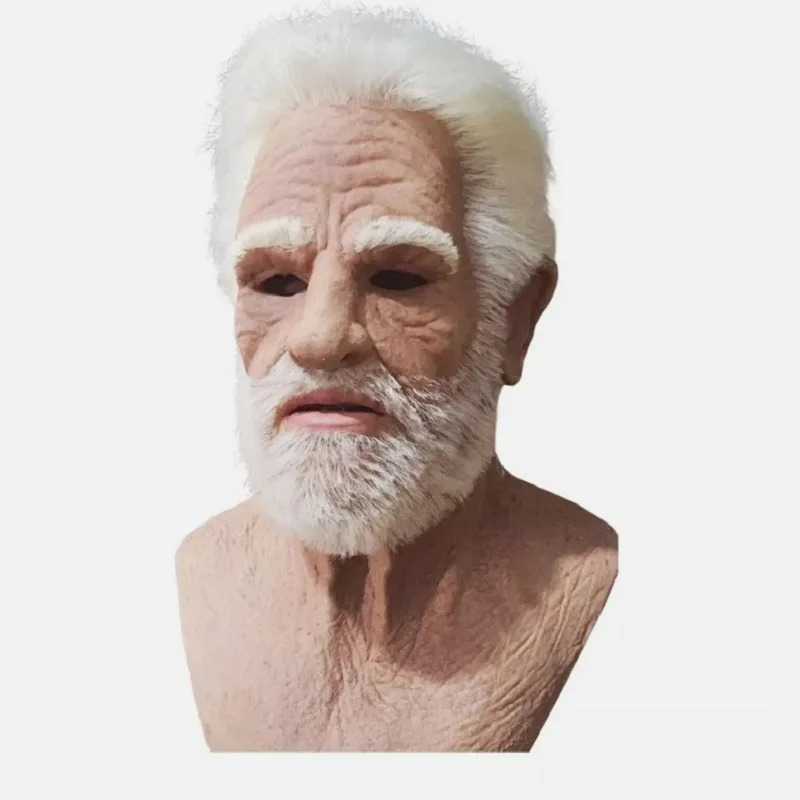 Halloween White Haired Grandpa - Cosplay Anime White Hair ulasan dan harga