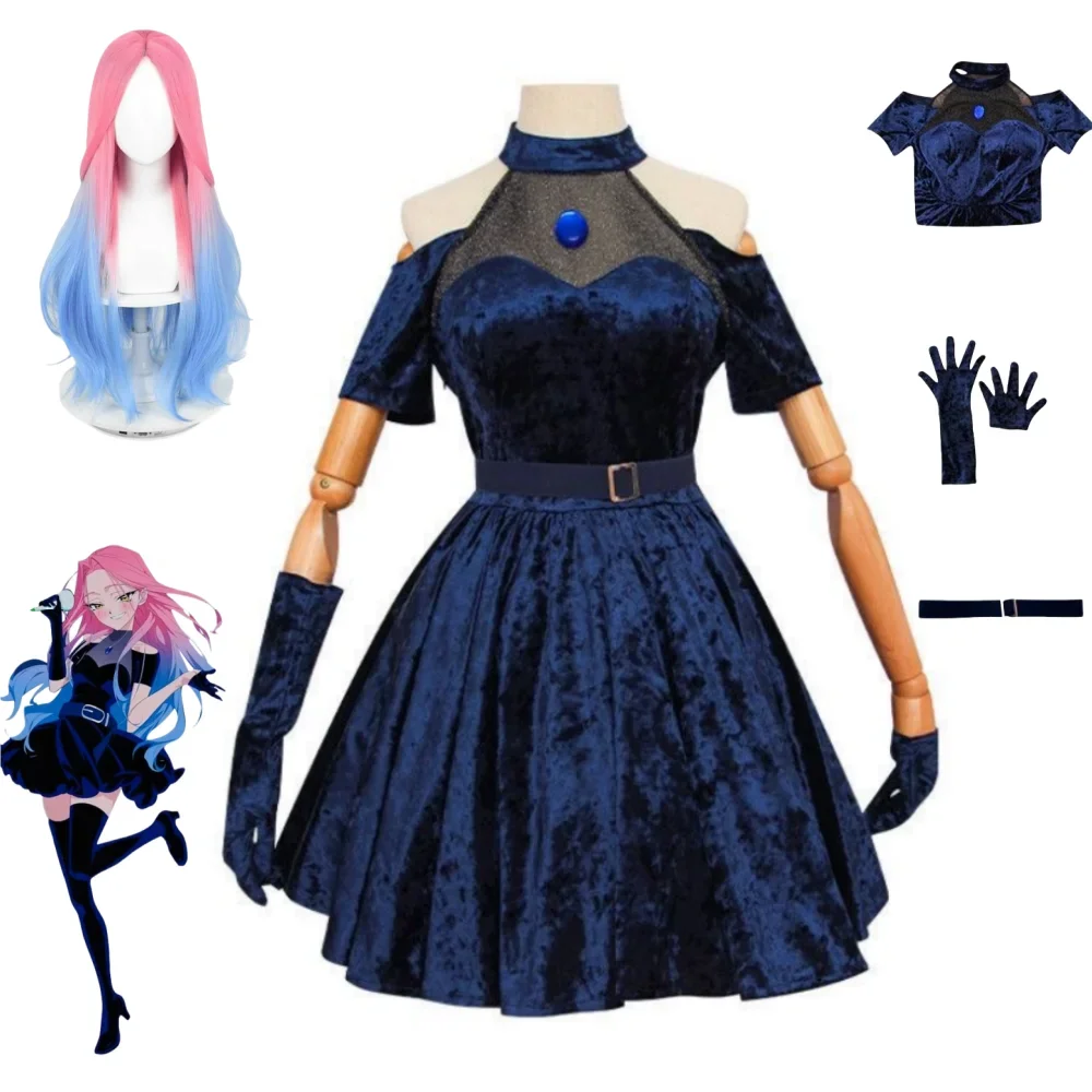 2026  Mizi Cosplay Costume Ani - Anime Cosplay Blue Hair ulasan dan harga