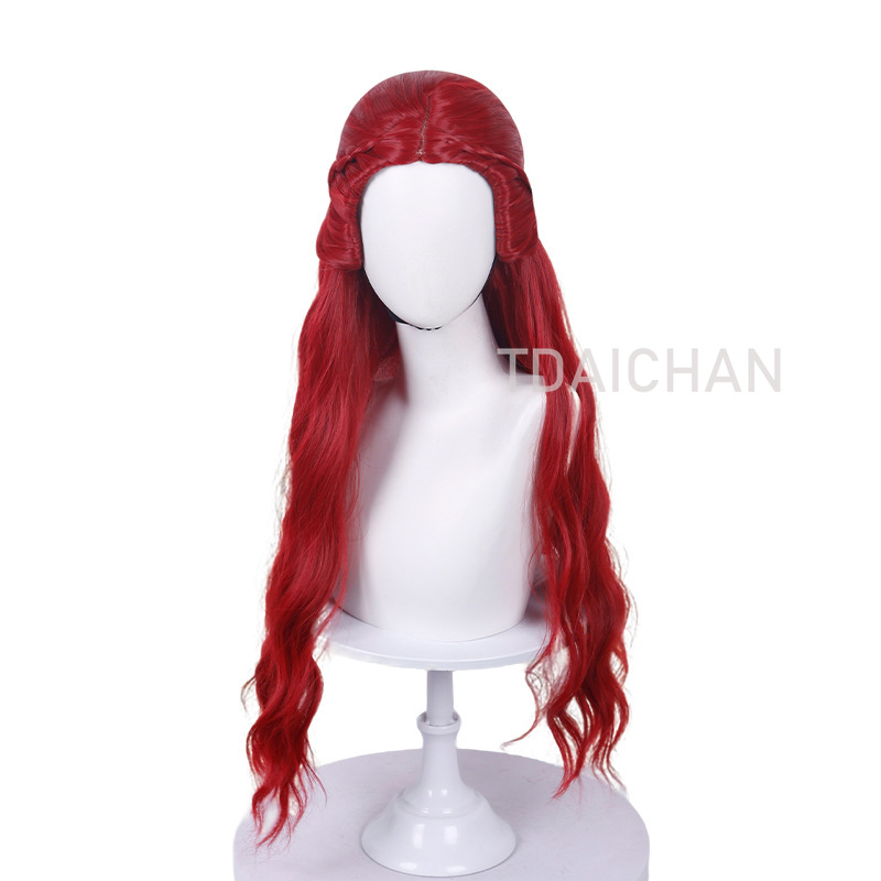 Curly Cosplay Wig Red princess - Anime Cosplay Blue Hair ulasan dan harga