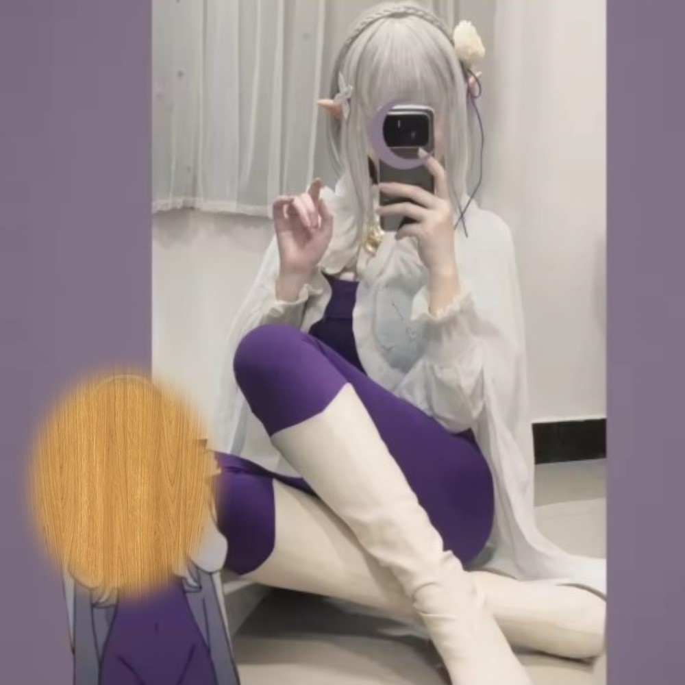 NEW Emilia Rezero Cosplay Cost - Anime Cosplay Re Zero ulasan dan harga