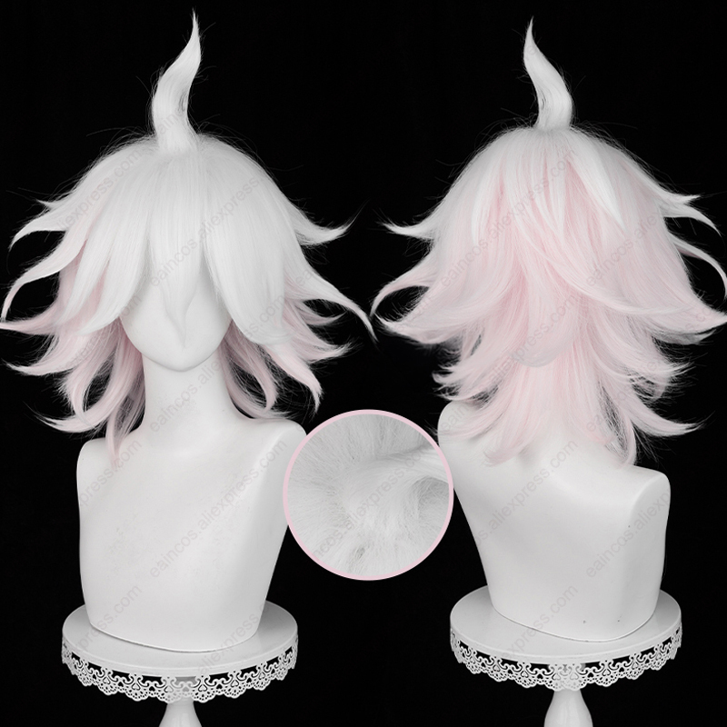 Anime Nagito Komaeda Cosplay W - Cosplay Anime White Hair ulasan dan harga