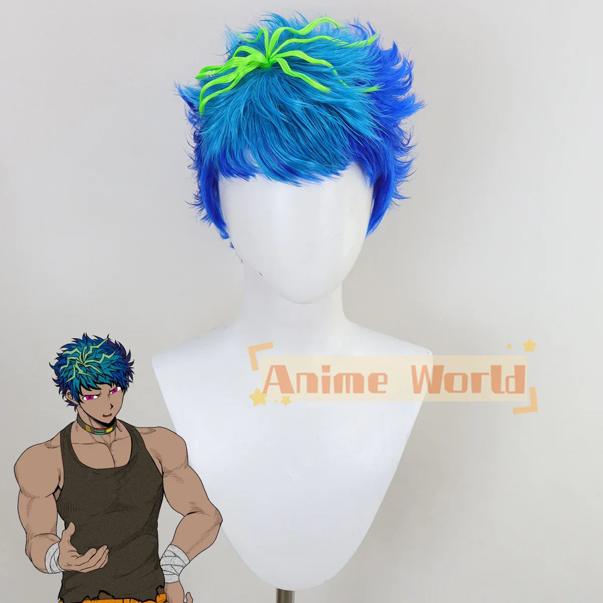 Your Turn To Die Naomichi Kuru - Anime Cosplay Blue Hair ulasan dan harga