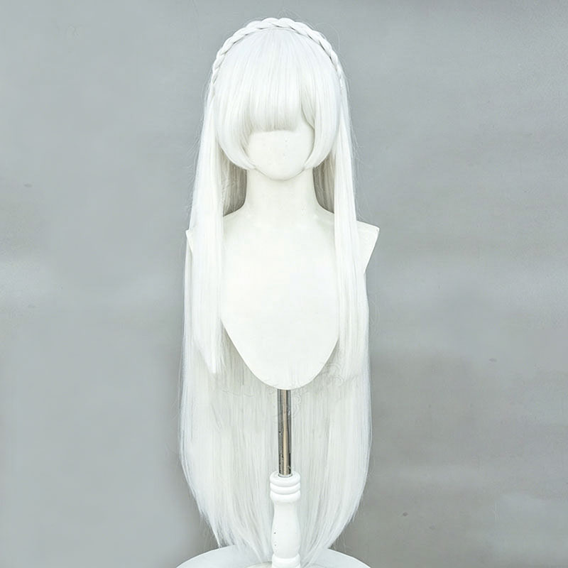 Anime Re:Zero Emilia Cosplay W - Cosplay Anime White Hair ulasan dan harga