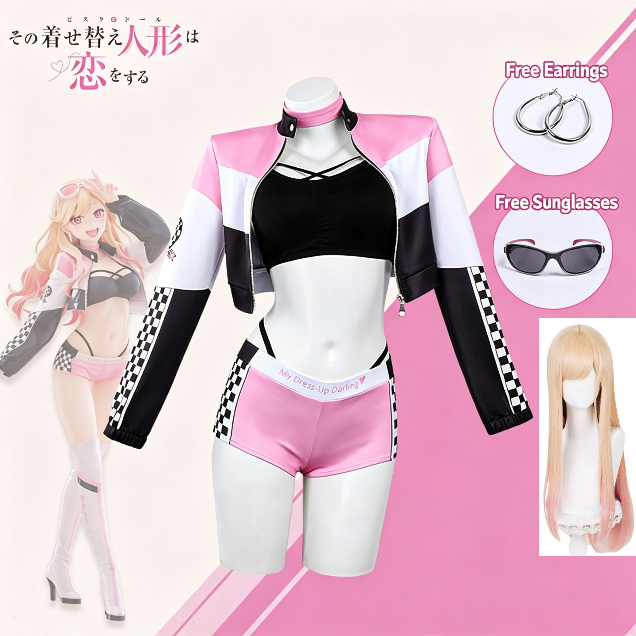 Anime My Dress Up Darling Wig  - Anime Cosplay Marin ulasan dan harga