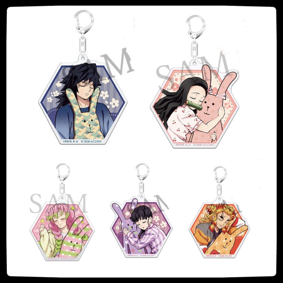 demon slayer acrylic keychain  - Anime Cosplay Tanjiro ulasan dan harga