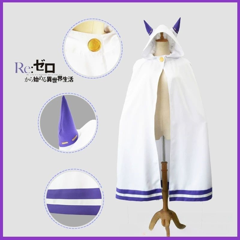 Emilia Cosplay Re Life in a di - Anime Cosplay Re Zero ulasan dan harga