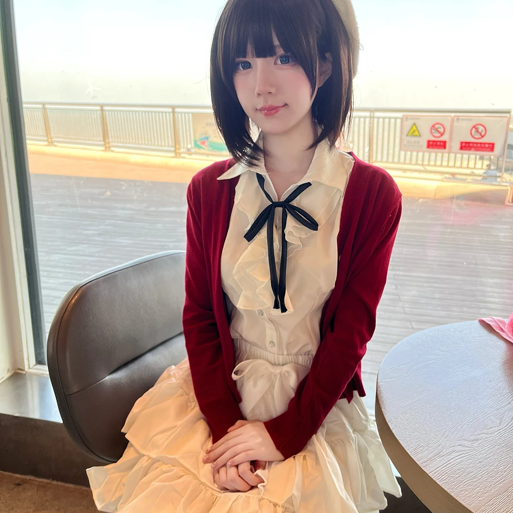 Girl Red Coat Shirt Skirt Set  - Anime Cosplay Lolita ulasan dan harga