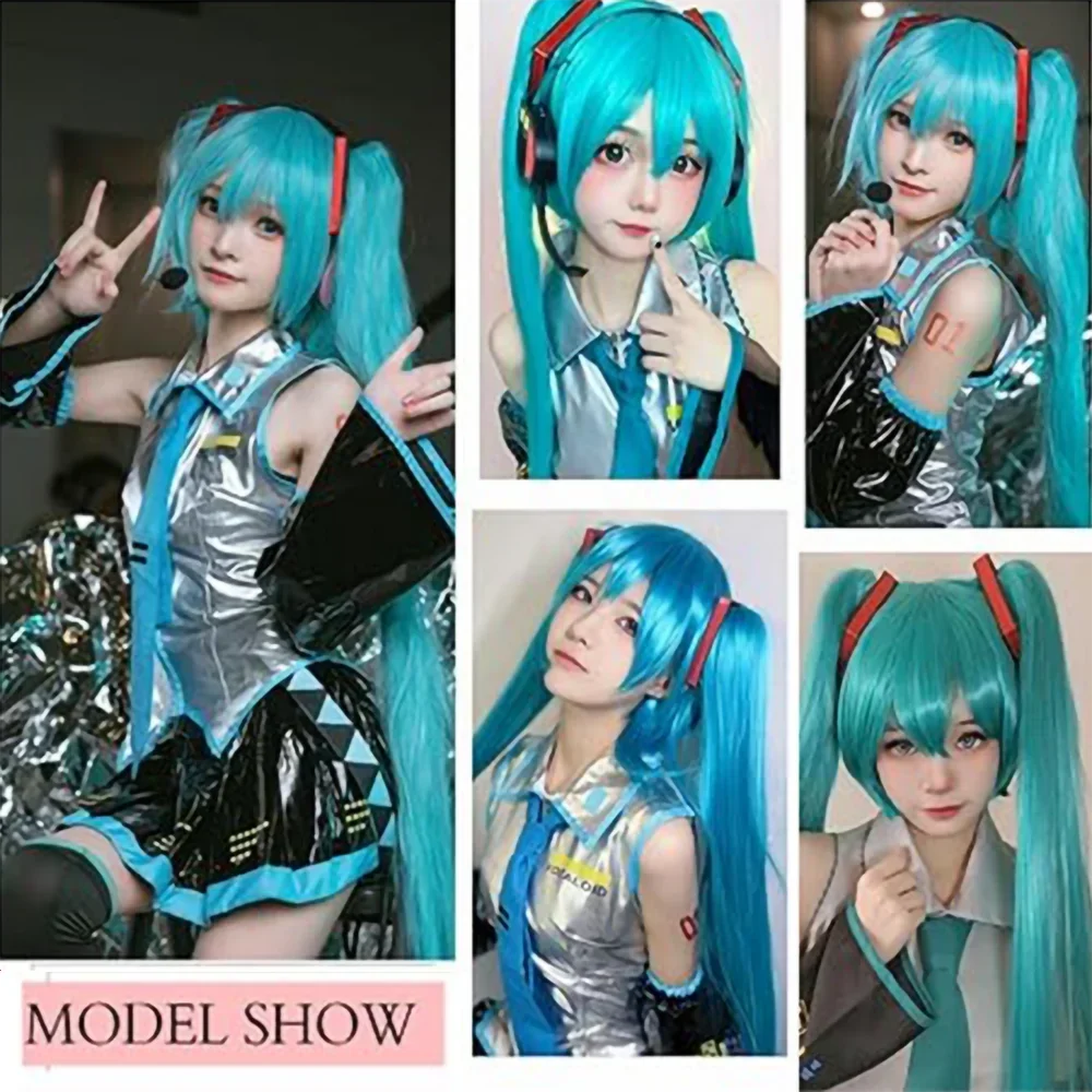 2026 Miku Cosplay Wig 105cm Lo - Anime Cosplay Blue Hair ulasan dan harga