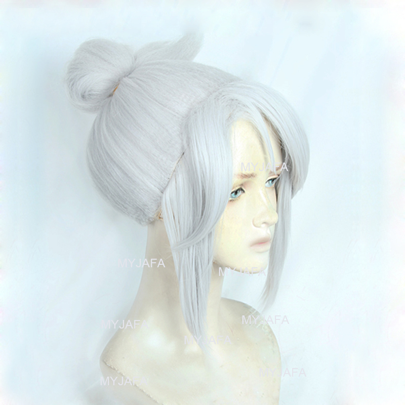 High Quality Jett Cosplay Wig  - Cosplay Anime White Hair ulasan dan harga