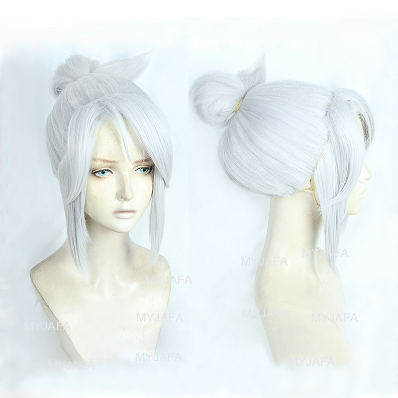 High Quality Jett Cosplay Wig  - Cosplay Anime White Hair ulasan dan harga