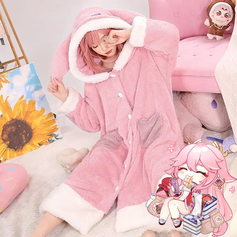 Anime Pajamas Set Zhongli Xiao - Cosplay Anime Yae Miko ulasan dan harga