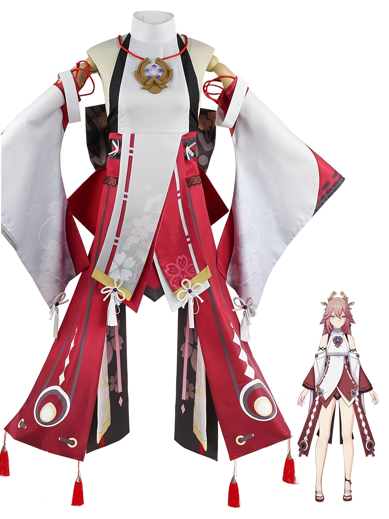 Genshin Impact Yae Miko Cospla - Cosplay Anime Yae Miko ulasan dan harga