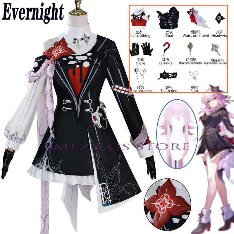 Newly Evernight Cosplay Honkai - Anime Cosplay Party ulasan dan harga