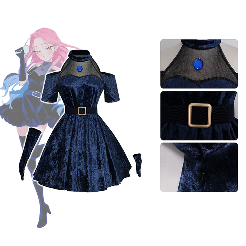 Mizi Cosplay Anime Alien Stage - Anime Cosplay Blue Hair ulasan dan harga
