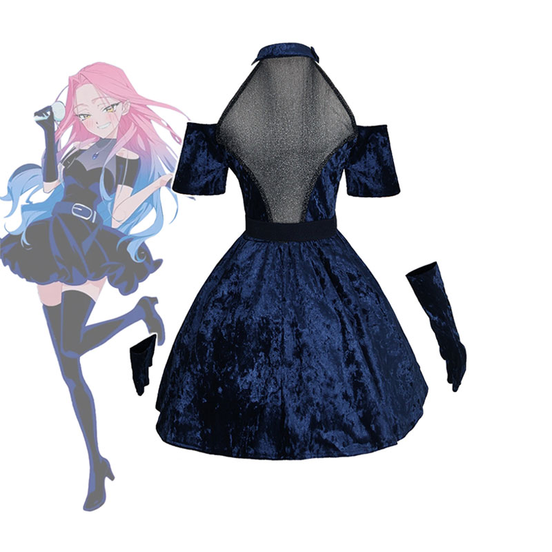 Mizi Cosplay Anime Alien Stage - Anime Cosplay Blue Hair ulasan dan harga