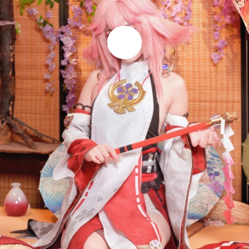 Yae Miko Genshin Impact Cospla - Cosplay Anime Yae Miko ulasan dan harga