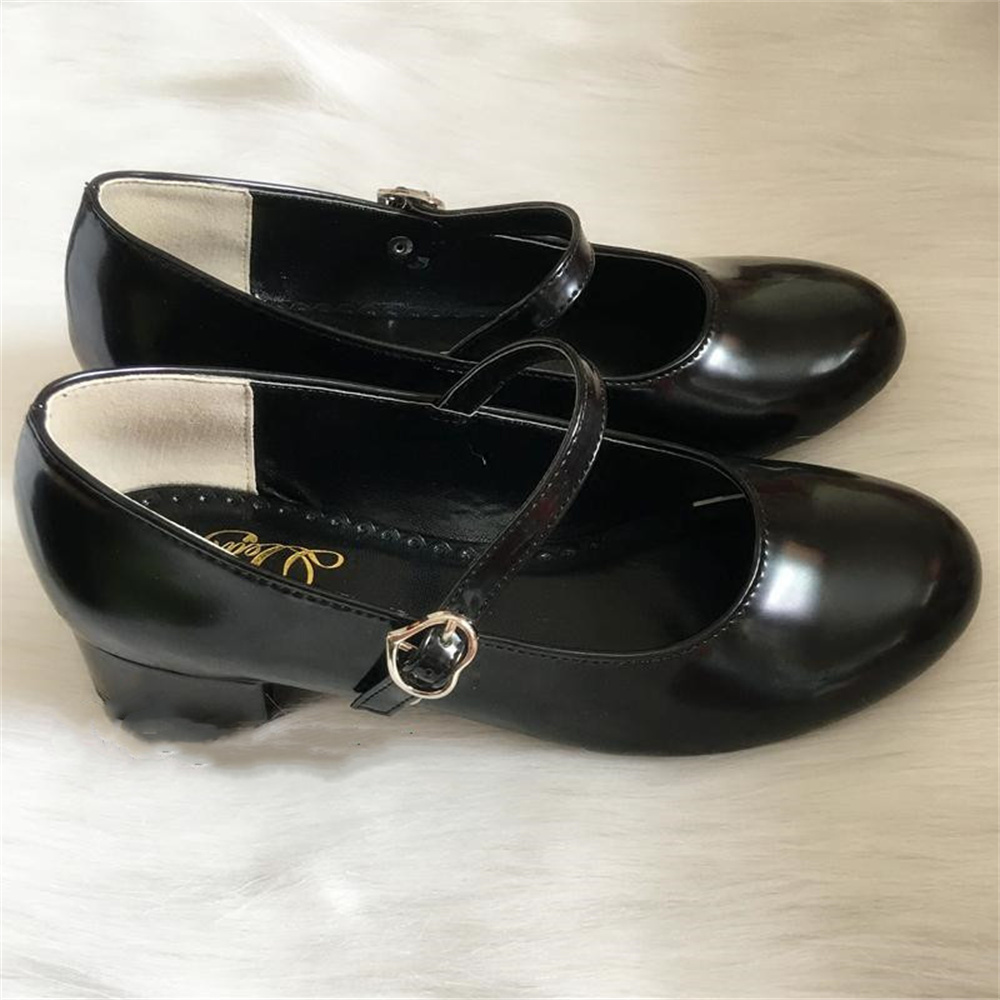 Low Heel Round Head PU Shoes G - Cosplay Korean Anime ulasan dan harga