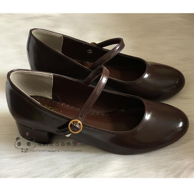 Low Heel Round Head PU Shoes G - Cosplay Korean Anime ulasan dan harga