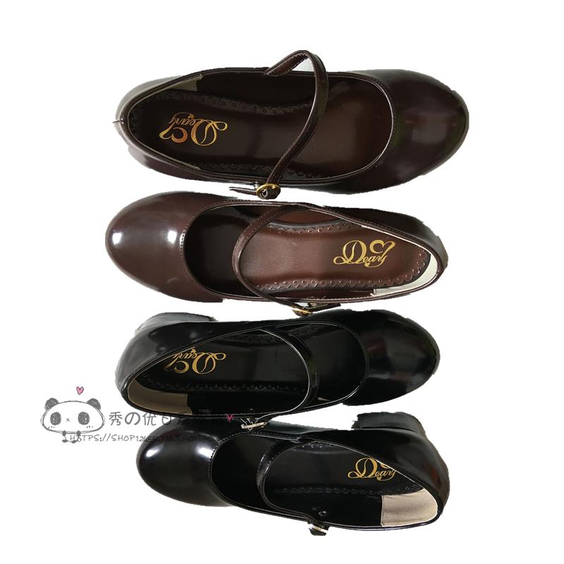 Low Heel Round Head PU Shoes G - Cosplay Korean Anime ulasan dan harga