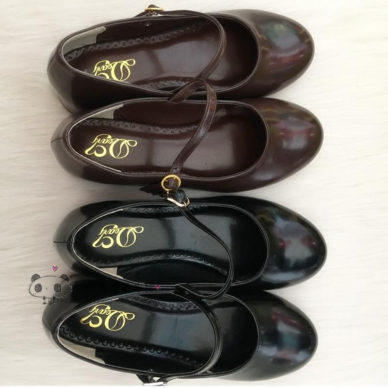 Low Heel Round Head PU Shoes G - Cosplay Korean Anime ulasan dan harga