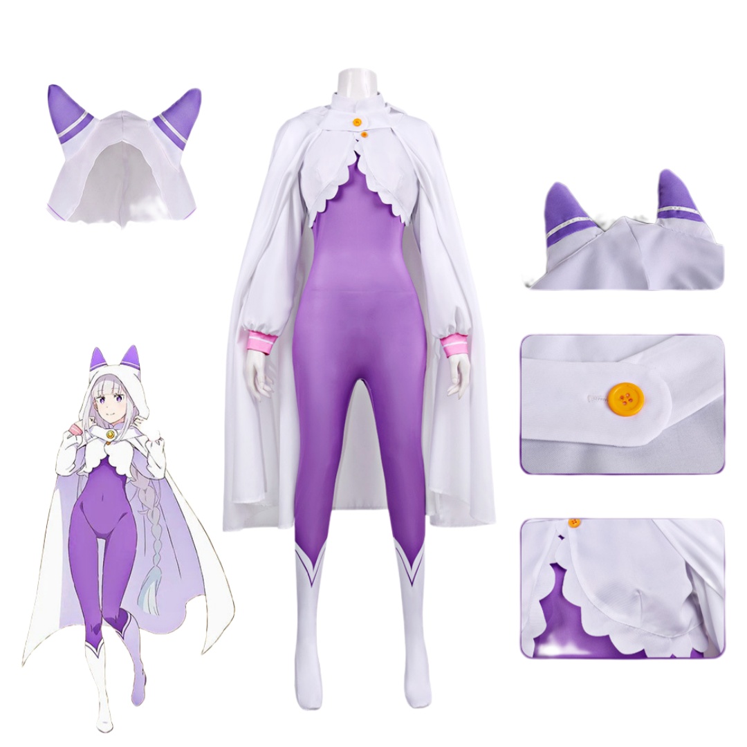 Re Zero Emilia Cosplay Costume - Anime Cosplay Re Zero ulasan dan harga