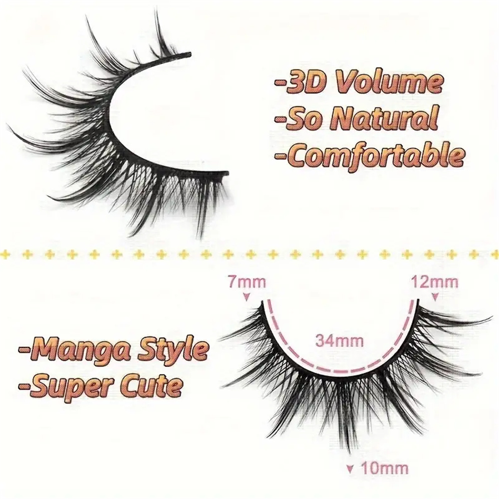 Natural Look False Eyelashes A - Cosplay Korean Anime ulasan dan harga