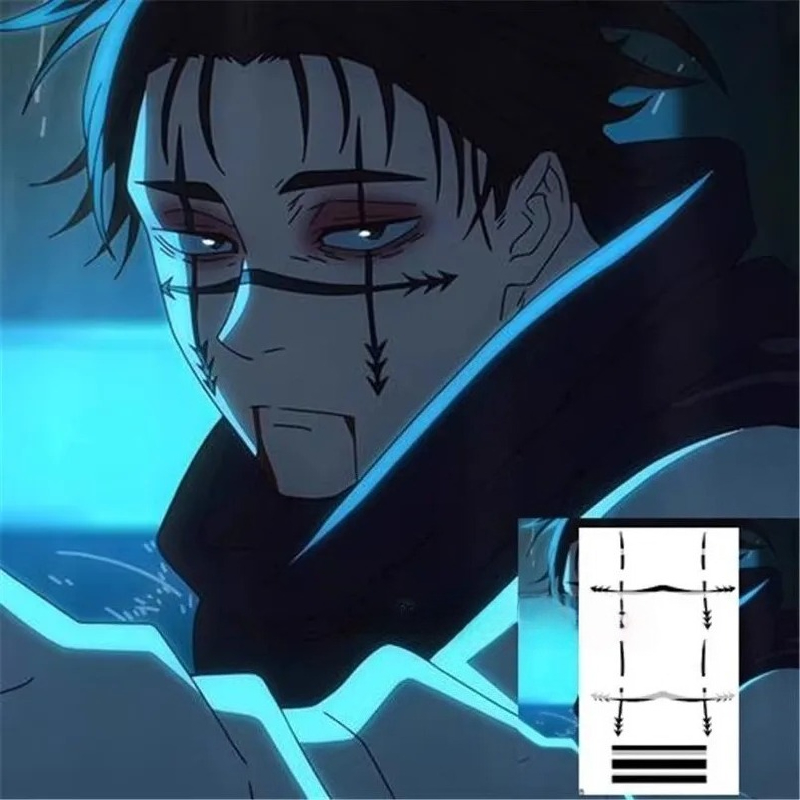 Choso Tattoo Sticker Anime Juj - Anime Cosplay Jujutsu ulasan dan harga