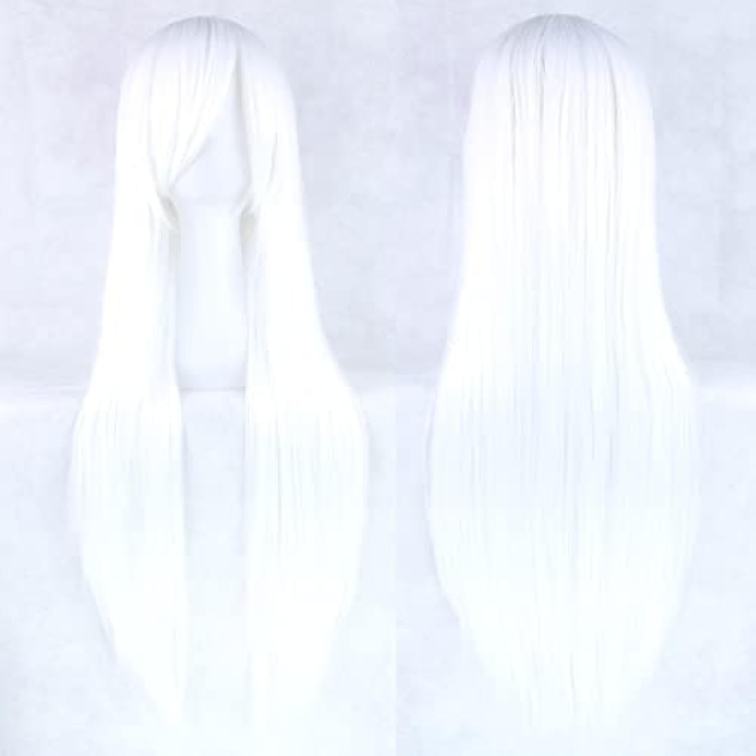 80cm Long Straight Natural Hai - Cosplay Anime White Hair ulasan dan harga