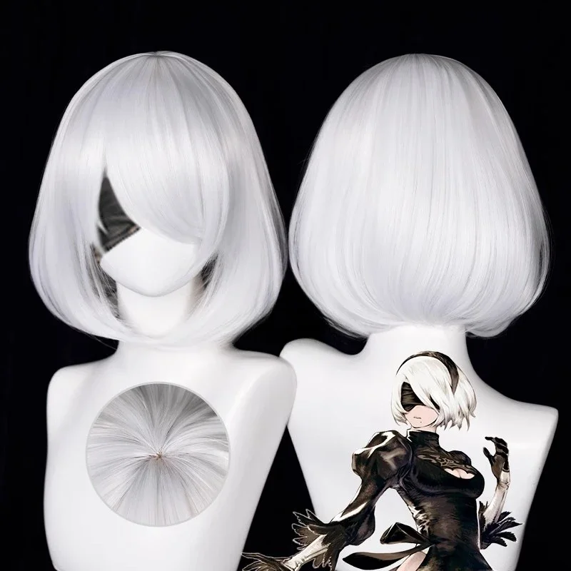 Anime 9S Cosplay Wig 2b Wig Wh - Cosplay Anime White Hair ulasan dan harga
